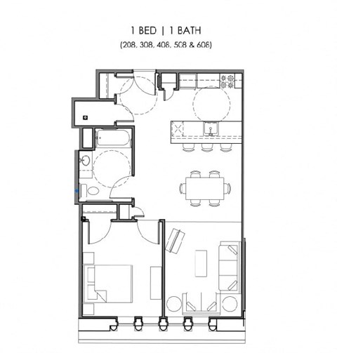 Floorplan 208, 308, 408, 508, 608